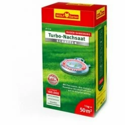 WOLF-GARTEN Rasen Sanierung Turbo Nachsaat L-RS 50 | 1 Kg | Für 50m²