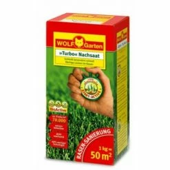 WOLF-GARTEN Rasendünger Turbo Nachsaat LR 50 | 1kg | Für 50 M²