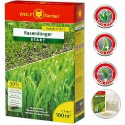 WOLF-GARTEN WOLF Garten Rasen Starter Dünger Düngemittel 100m²